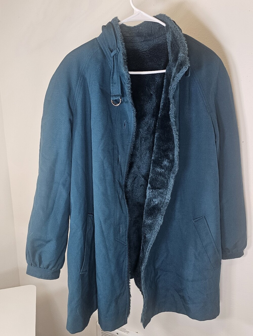 vintage bonders Teal womens Large coat